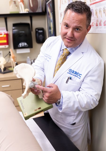 Dr. Riche shows part of the hip